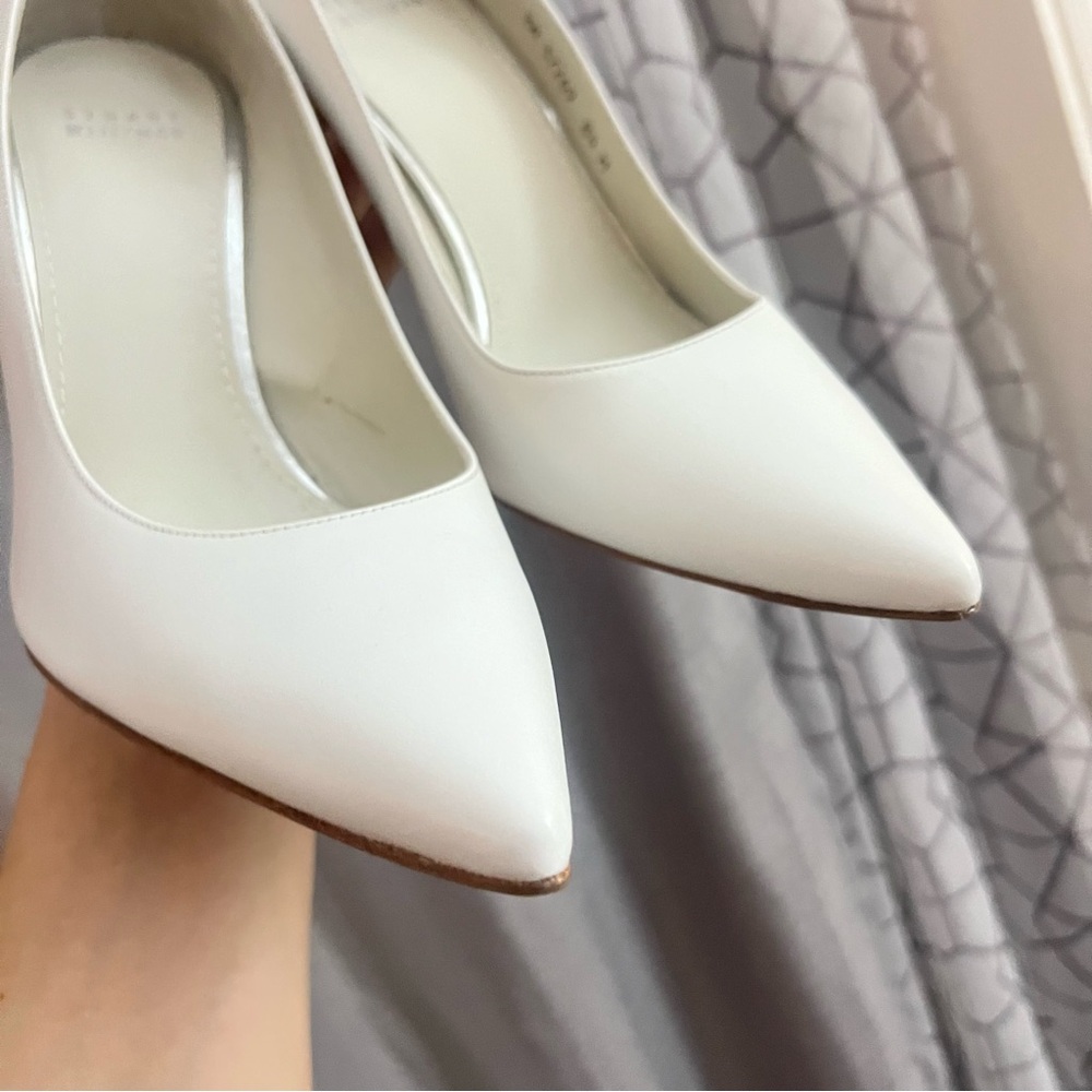 New Stuart Weitzman White Power Pumps Heels - Picture 4 of 8